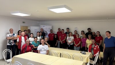 Otvoritev in prvi trening prostovoljcev v vadbenem centru Poligon