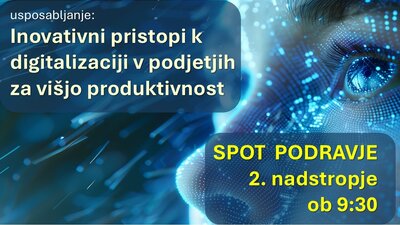 Vabilo na usposabljanje »Inovativni pristopi k digitalizaciji v podjetjih za višjo produktivnost«