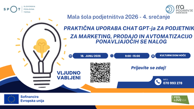 USPOSABLJANJE: »PRAKTIČNA UPORABA CHAT GPT-ja ZA PODJETNIKE ZA MARKETING, PRODAJO IN AVTOMATIZACIJO PONAVLJAJOČIH SE NALOG«