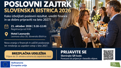 Vabilo na SPOT poslovni zajtrk Slovenska Bistrica 2026