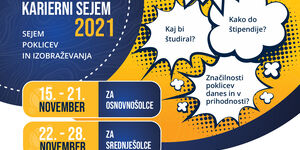 VIRTUALNI KARIERNI SEJEM – SEJEM POKLICEV IN IZOBRAŽEVANJA 2021